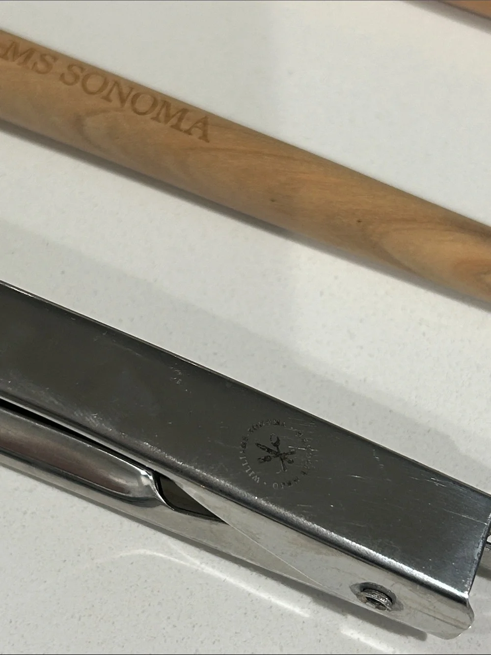 Williams Sonoma White & Natural Silicone Spatula and Wooden Spoon Set